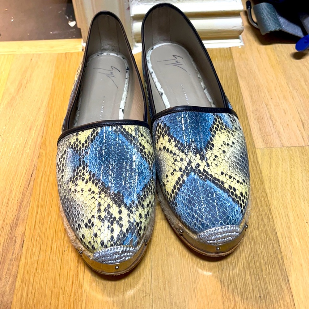 Blue snakeskin Giuseppe Zanotti Espadrilles